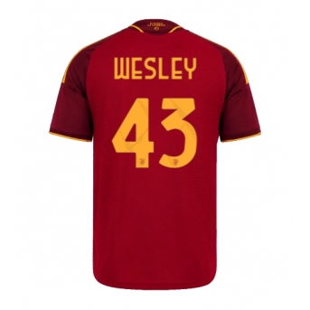 AS Roma Wesley Franca #43 Maglia Gara Casa Repliche 2026-27 Maniche Corte